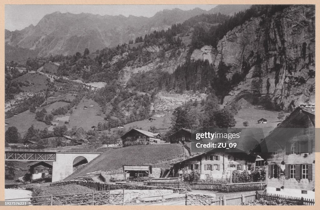 Wengernalp Railway, Bernese Oberland, Switzerland, collotype, published ca. 1898