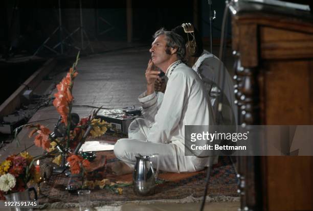 American psychologist Timothy Leary attending the National Student Association Conference in College Park, Maryland, August 17th 1967. Leary is...