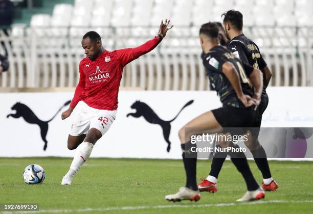 Wamba Djouffo Leonel of CR Belouizdad is playing during the football match between CR Belouizdad and MC Alger on the 13th day of the Algerian Ligue 1...