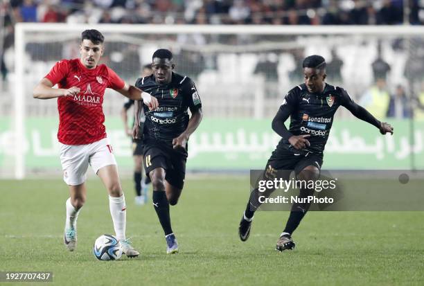 Boussouf Talal of CR Belouizdad is playing during the football match between CR Belouizdad and MC Alger on the 13th day of the Algerian Ligue 1...
