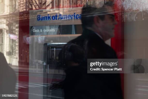 Bank of America Branch stands in Manhattan on January 12, 2024 in New York City. Bank of America, the Charlotte, North Carolina based bank, announced...