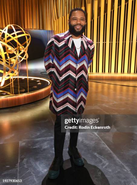 Anthony Anderson attends the 75th Primetime Emmys exclusive press preview at JW Marriott LA Live on January 12, 2024 in Los Angeles, California.