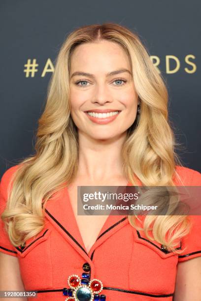 Margot Robbie attends the AFI Awards Luncheon at Four Seasons Hotel Los Angeles at Beverly Hills on January 12, 2024 in Los Angeles, California.