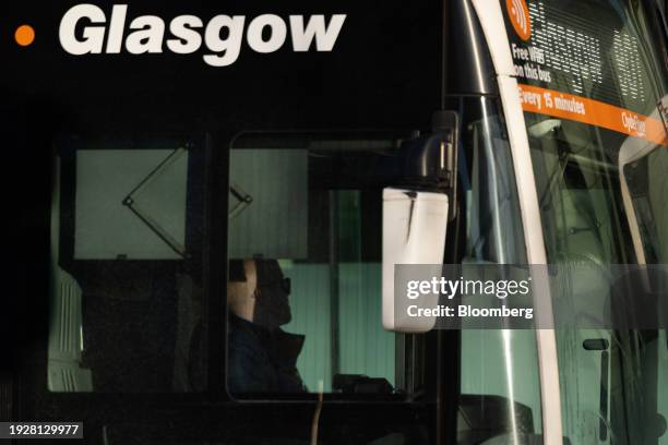 Bus driver in Glasgow, UK, on Monday, Jan. 15, 2024. The Office of National Statistics will release the latest labour market figures on Tuesday....