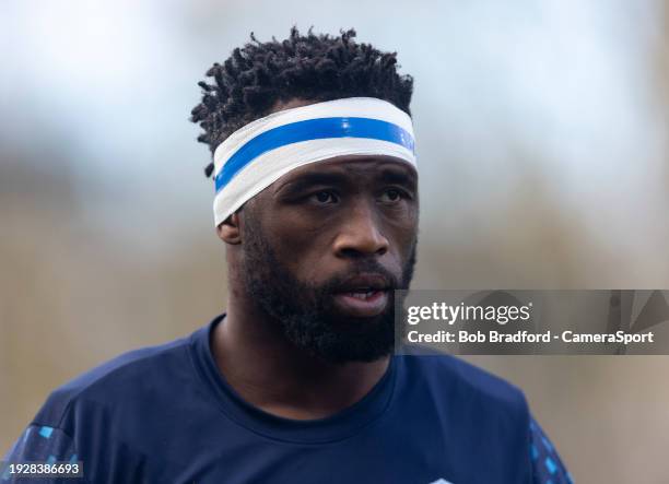Racing 92's Siya Kolisi during the Investec Champions Cup match between Bath Rugby and Racing 92 at Recreation Ground on January 14, 2024 in Bath,...