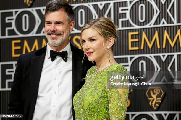 Los Angeles, CA Graham Larson and Rhea Seehorn arriving at the 75th Primetime Emmy Awards at the Peacock Theater in Los Angeles, CA, Monday, Jan. 15,...