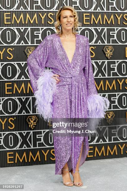 Los Angeles, CA Francesca Zocchi attends the 75th Primetime Emmy Awards at the Peacock Theater in Los Angeles, CA, Monday, Jan. 15, 2024.