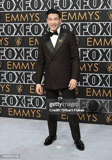 Joel Kim Booster at the 75th Primetime Emmy Awards held at the Peacock Theater on January 15, 2024 in Los Angeles, California.