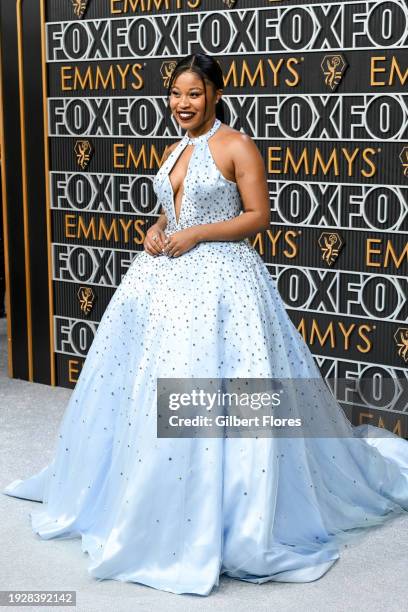 Dominique Fishback at the 75th Primetime Emmy Awards held at the Peacock Theater on January 15, 2024 in Los Angeles, California.