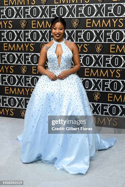 Dominique Fishback at the 75th Primetime Emmy Awards held at the Peacock Theater on January 15, 2024 in Los Angeles, California.