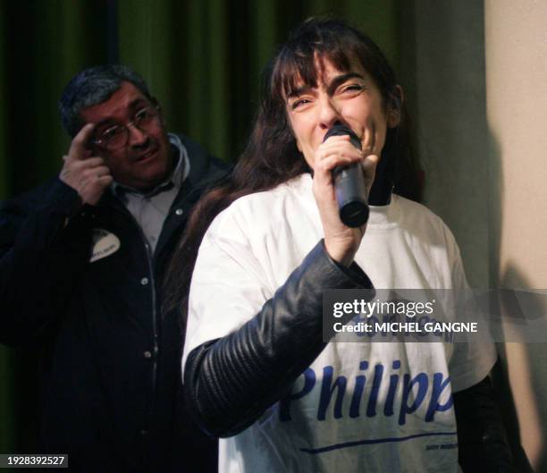 Antonia Van Winkelberg , attends a demonstration, 14 December 2007 in Digne-les-Bains, southern France, to call French President Nicolas Sarkozy, for...