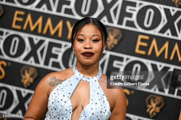 Dominique Fishback at the 75th Primetime Emmy Awards held at the Peacock Theater on January 15, 2024 in Los Angeles, California.