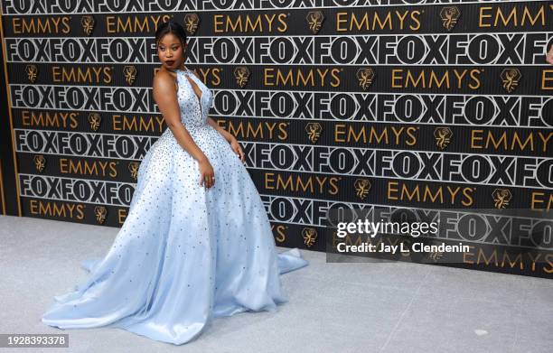 Los Angeles, CA Dominique Fishback arriving at the 75th Primetime Emmy Awards at the Peacock Theater in Los Angeles, CA, Monday, Jan. 15, 2024.