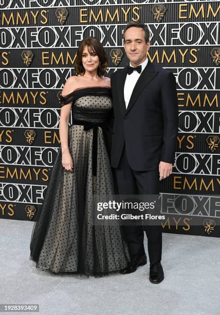 Keeley Hawes and Matthew Macfadyen at the 75th Primetime Emmy Awards held at the Peacock Theater on January 15, 2024 in Los Angeles, California.