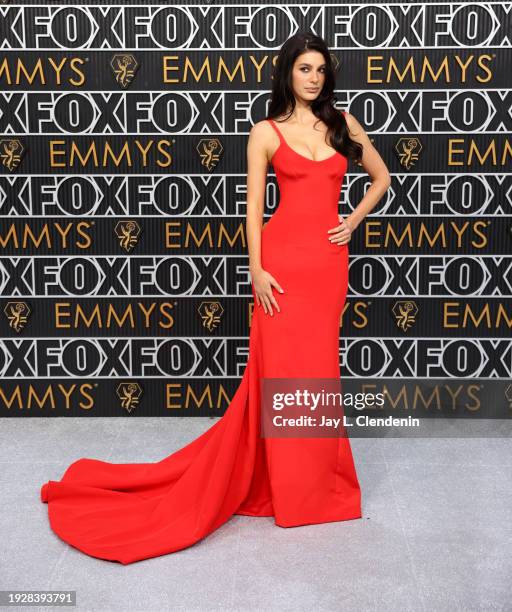 Los Angeles, CA Camila Morrone arriving at the 75th Primetime Emmy Awards at the Peacock Theater in Los Angeles, CA, Monday, Jan. 15, 2024.