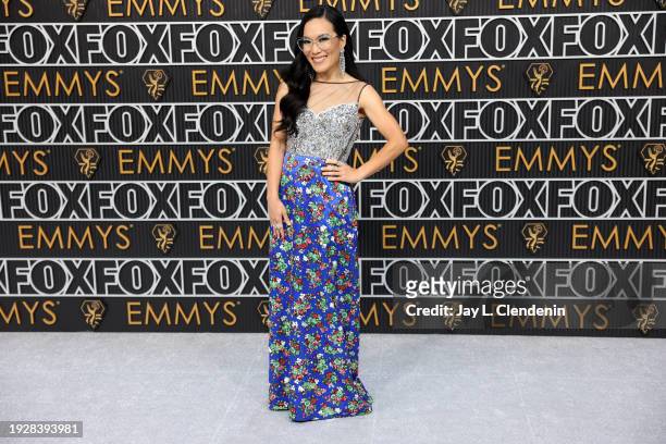Los Angeles, CA Ali Wong arriving at the 75th Primetime Emmy Awards at the Peacock Theater in Los Angeles, CA, Monday, Jan. 15, 2024.