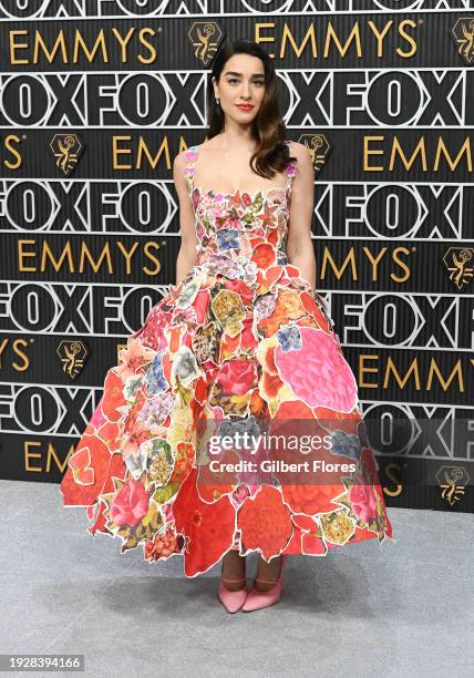 Simona Tabasco at the 75th Primetime Emmy Awards held at the Peacock Theater on January 15, 2024 in Los Angeles, California.