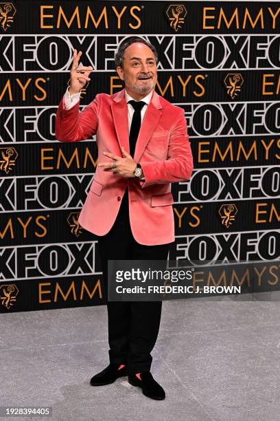 Actor Kevin Pollak arrives for the 75th Emmy Awards at the Peacock Theatre at L.A. Live in Los Angeles on January 15, 2024.