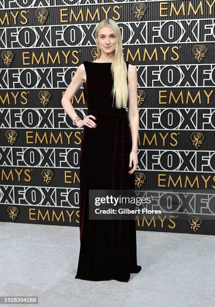 Elizabeth Debicki at the 75th Primetime Emmy Awards held at the Peacock Theater on January 15, 2024 in Los Angeles, California.