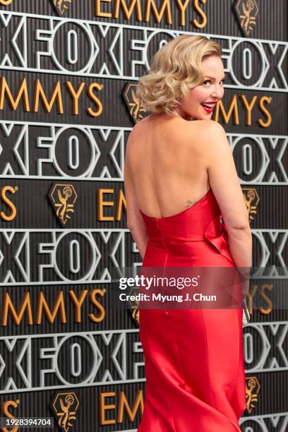 Los Angeles, CA Katherine Heigl arriving at the 75th Primetime Emmy Awards at the Peacock Theater in Los Angeles, CA, Monday, Jan. 15, 2024.