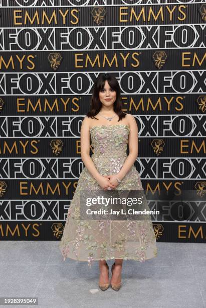 Los Angeles, CA Jenna Ortega arriving at the 75th Primetime Emmy Awards at the Peacock Theater in Los Angeles, CA, Monday, Jan. 15, 2024.