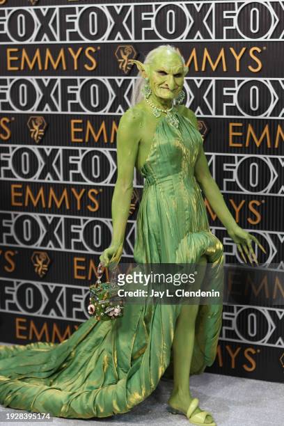 Los Angeles, CA Green Goblin arriving at the 75th Primetime Emmy Awards at the Peacock Theater in Los Angeles, CA, Monday, Jan. 15, 2024.