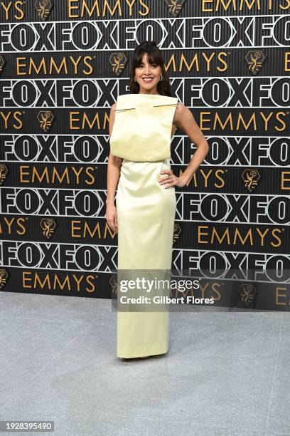 Aubrey Plaza at the 75th Primetime Emmy Awards held at the Peacock Theater on January 15, 2024 in Los Angeles, California.