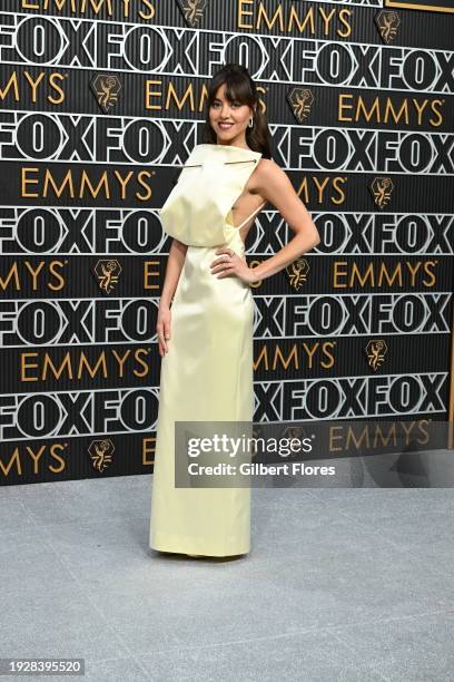 Aubrey Plaza at the 75th Primetime Emmy Awards held at the Peacock Theater on January 15, 2024 in Los Angeles, California.