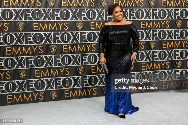 Los Angeles, CA Chandra Wilson attends the 75th Primetime Emmy Awards at the Peacock Theater in Los Angeles, CA, Monday, Jan. 15, 2024.