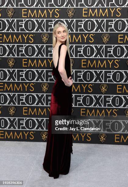 Los Angeles, CA Elizabeth Debicki arriving at the 75th Primetime Emmy Awards at the Peacock Theater in Los Angeles, CA, Monday, Jan. 15, 2024.