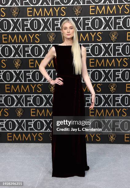 Los Angeles, CA Elizabeth Debicki arriving at the 75th Primetime Emmy Awards at the Peacock Theater in Los Angeles, CA, Monday, Jan. 15, 2024.