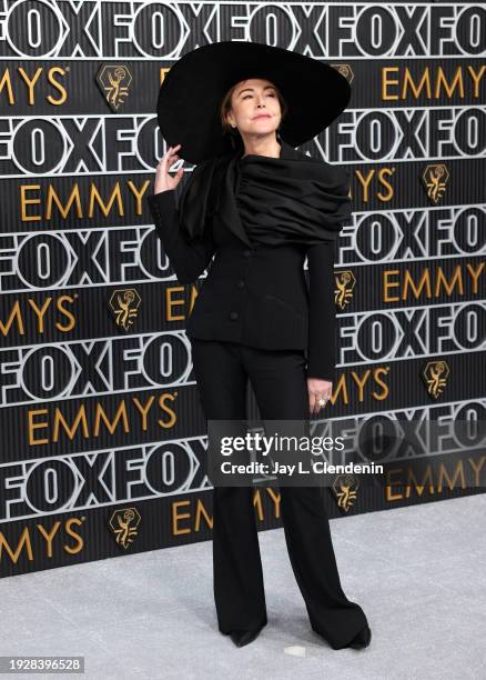 Los Angeles, CA Christa Miller arriving at the 75th Primetime Emmy Awards at the Peacock Theater in Los Angeles, CA, Monday, Jan. 15, 2024.