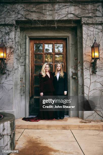 Christina Applegate and daughter, Sadie LeNoble pose before attending the 75th Primetime Emmy Awards on January 15, 2024 in Los Angeles, California.