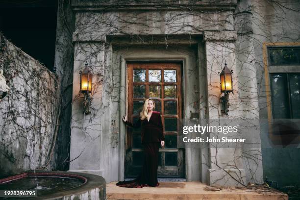 Christina Applegate poses before attending the 75th Primetime Emmy Awards on January 15, 2024 in Los Angeles, California.