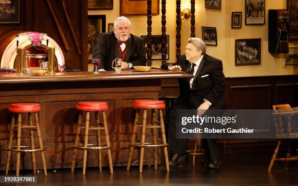 Los Angeles, CA John Ratzenberger and George Wendt at the 75th Primetime Emmy Awards at the Peacock Theater in Los Angeles, CA, Monday, Jan. 15, 2024.