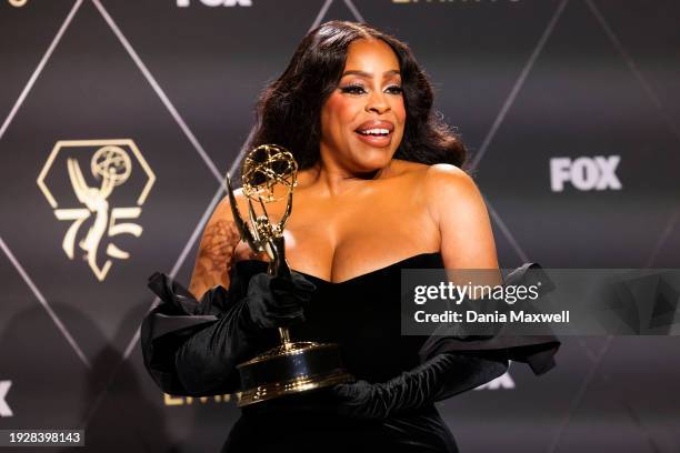 Los Angeles, CA Niecy Nash wins an Emmy for Best Supporting Actress in Limited Series for Dahmer at the 75th Primetime Emmy Awards at Peacock Theater...