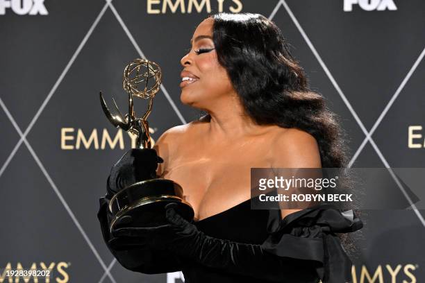 Actress Niecy Nash-Betts, winner of Outstanding Supporting Actress in a Limited/Anthology Series or Movie, DahmerMonster: The Jeffrey Dahmer Story,...