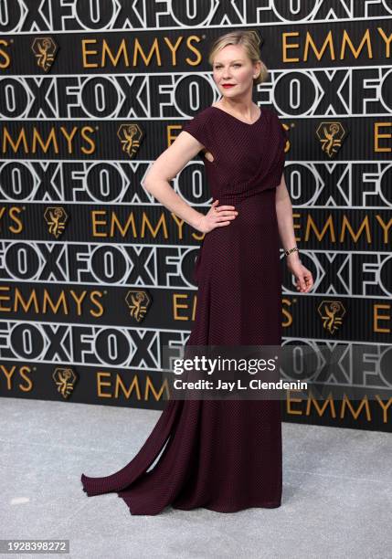 Los Angeles, CA Kirsten Dunst arriving at the 75th Primetime Emmy Awards at the Peacock Theater in Los Angeles, CA, Monday, Jan. 15, 2024.