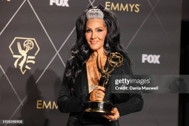 Los Angeles, CA : Michelle Visage, winner of Outstanding Reality TV Competition for "RuPaul's Drag Race," poses in the press room during the 75th...