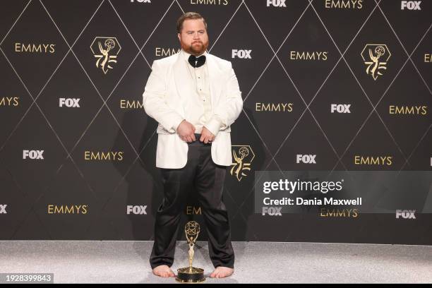 Los Angeles, CA Outstanding Supporting Actor in a Limited/Anthology Series or Movie Paul Walter Hauser "Black Bird", poses in the press room at the...