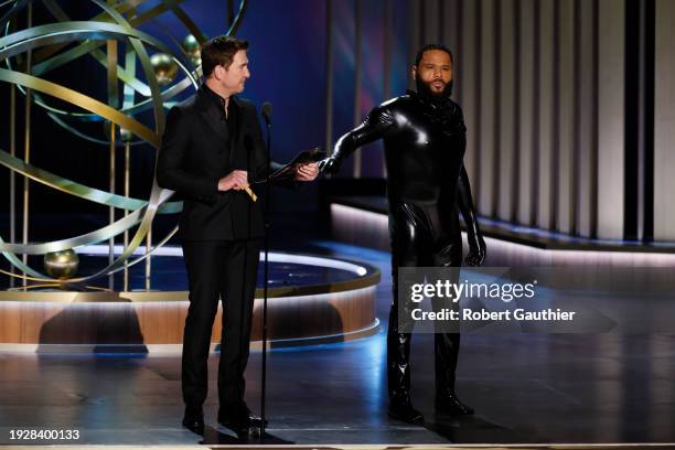 Los Angeles, CA Dylan McDermott and Anthony Anderson at the 75th Primetime Emmy Awards at the Peacock Theater in Los Angeles, CA, Monday, Jan. 15,...