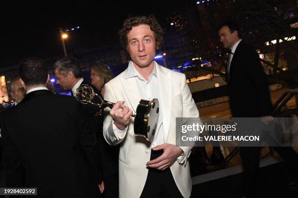 Outstanding Lead Actor in a Comedy Series for "The Bear, US actor Jeremy Allen White, attends the 75th Emmy Awards Governors Gala at the Los Angeles...