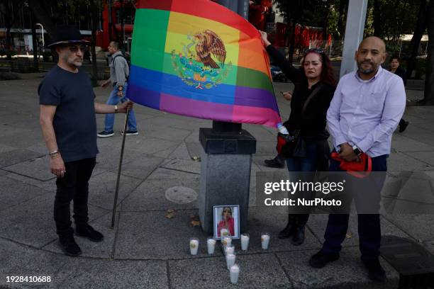 Members of the trans community are placing candles and a photograph of trans activist Samantha Fonseca, who was attacked after visiting the...