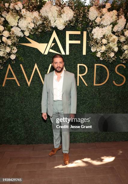 John Magaro attends the AFI Awards at Four Seasons Hotel Los Angeles at Beverly Hills on January 12, 2024 in Los Angeles, California.