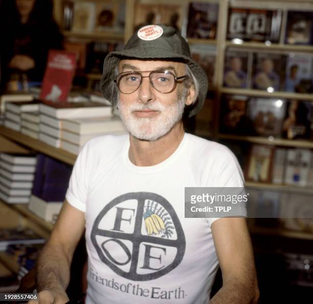 Irish comedian Spike Milligan poses for a portrait in a bookstore in London, England, November 3, 1978. Milligan was a co-creator of the British...