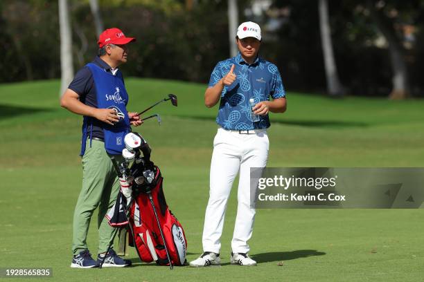 Rintaro Nakano of Japan reacts on the sixth hole during the second round of the Sony Open in Hawaii at Waialae Country Club on January 12, 2024 in...