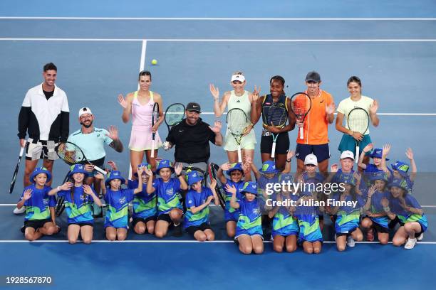 Thanasi Kokkinakis of Australia, Heath Davidson of Australia, Ajla Tomljanovic of Australia, David Wagner of the United States, Caroline Wozniacki of...