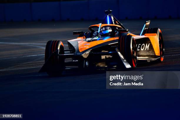 Sam Bird of United Kingdom, of Neom McLaren E-prix Team, drives during the 2024 Hankook Mexico City E-Prix first practice at Autodromo Hermanos...