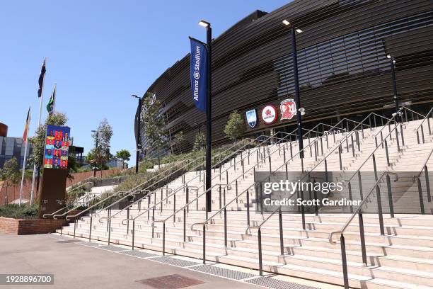 General view of the exterior of Allianz Stadium during the A-League Men round 12 match between Central Coast Mariners and Melbourne Victory at...