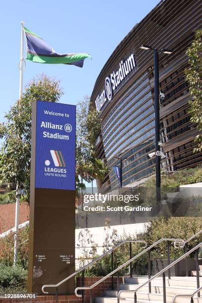 General view of the exterior of Allianz Stadium during the A-League Men round 12 match between Central Coast Mariners and Melbourne Victory at...